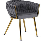 Kėdė CAPRI, pilkas aksomas - Beauty Kit