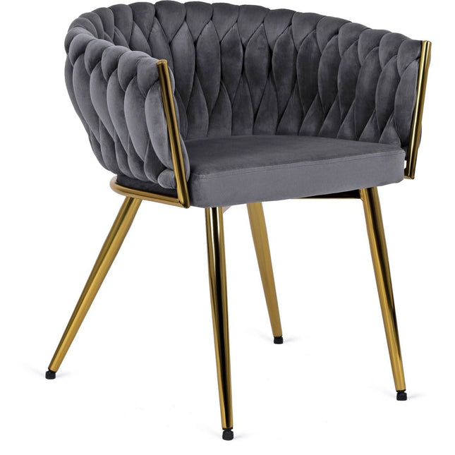 Kėdė CAPRI, pilkas aksomas - Beauty Kit