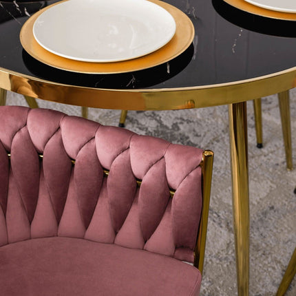 Kėdė CAPRI, rožinis aksomas - Beauty Kit