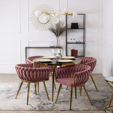 Kėdė CAPRI, rožinis aksomas - Beauty Kit