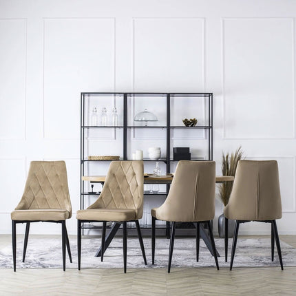 Kėdė CORK Beige, smėlinis aksomas - Beauty Kit