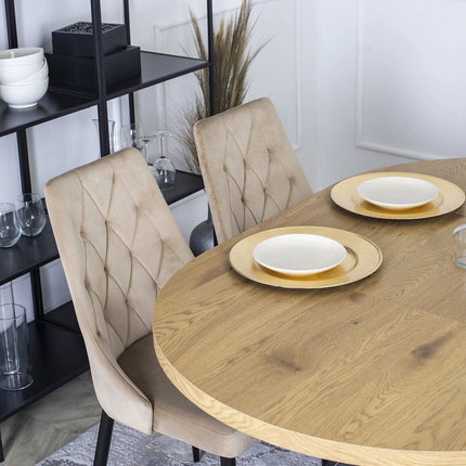 Kėdė CORK Beige, smėlinis aksomas - Beauty Kit