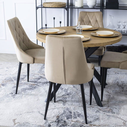 Kėdė CORK Beige, smėlinis aksomas - Beauty Kit