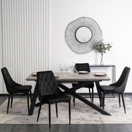 Kėdė CORK Black, juodas aksomas - Beauty Kit