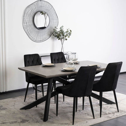 Kėdė CORK Black, juodas aksomas - Beauty Kit