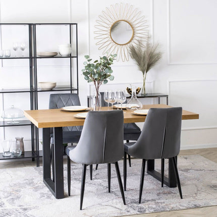 Kėdė CORK Grey, pilkas aksomas - Beauty Kit