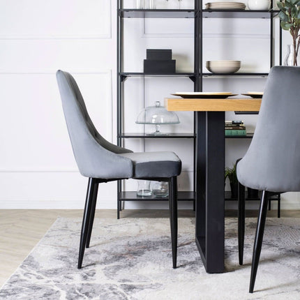 Kėdė CORK Grey, pilkas aksomas - Beauty Kit