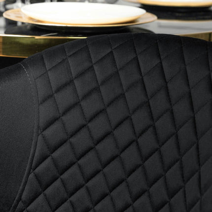 Kėdė INNES 2, juodas aksomas - Beauty Kit