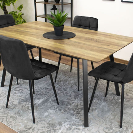 Kėdė KARA, juodas aksomas - Beauty Kit