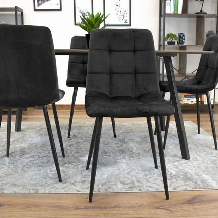 Kėdė KARA, juodas aksomas - Beauty Kit