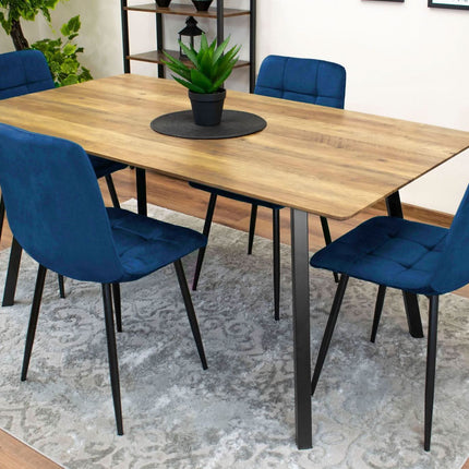 Kėdė KARA, tamsiai mėlynas aksomas - Beauty Kit