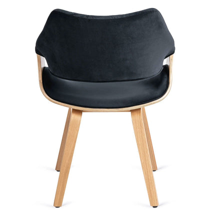 Kėdė LUISE Black Velour Modern Loft, juodas aksomas - Beauty Kit