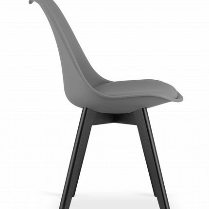 Kėdė MARK, tamsiai pilka/juodos kojos - Beauty Kit