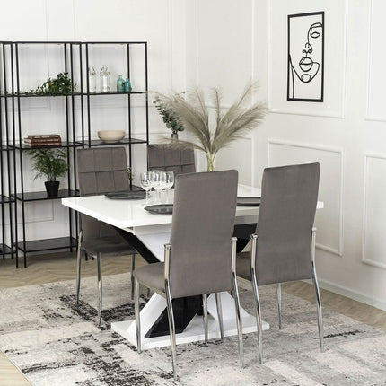 Kėdė MOLLY, pilkas aksomas - Beauty Kit