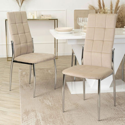 Kėdė MOLLY, smėlinis aksomas - Beauty Kit