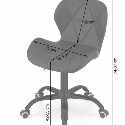 Kėdė NOTO, juoda eko oda - Beauty Kit