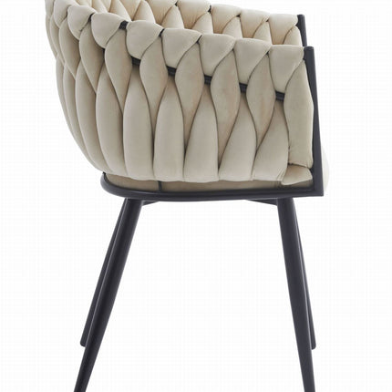 Kėdė ORION, smėlio spalvos aksomas - Beauty Kit