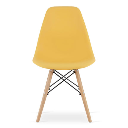 Kėdė OSAKA, garstyčių spalvos/natūralios kojos - Beauty Kit