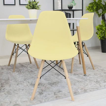 Kėdė OSAKA, kreminė/natūralios kojos - Beauty Kit