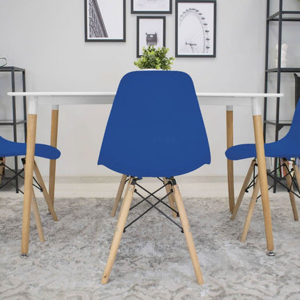 Kėdė OSAKA, mėlyna/natūralios kojos - Beauty Kit