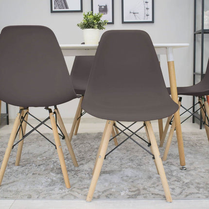 Kėdė OSAKA, ruda/natūralios kojos - Beauty Kit