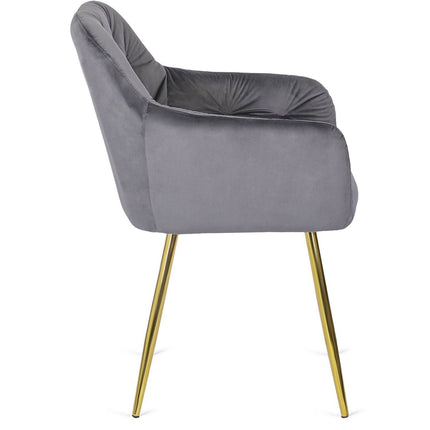 Kėdė RAYA, pilkas aksomas - Beauty Kit