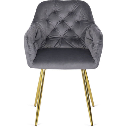 Kėdė RAYA, pilkas aksomas - Beauty Kit