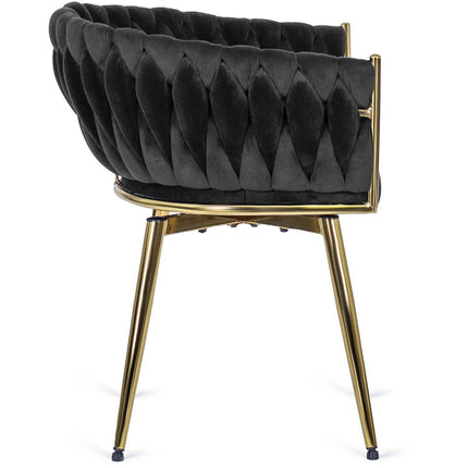 Kėdė RUBI Black Velvet, juodas aksomas - Beauty Kit