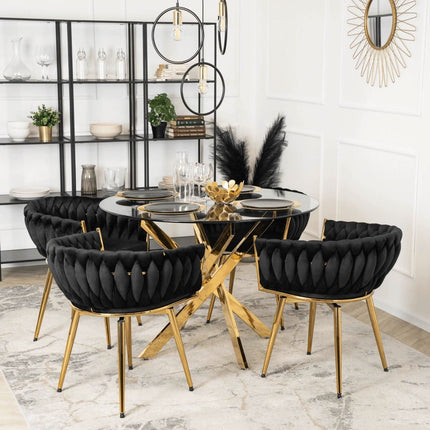 Kėdė RUBI Black Velvet, juodas aksomas - Beauty Kit