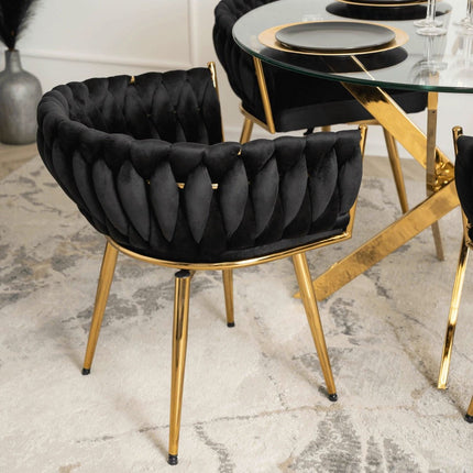 Kėdė RUBI Black Velvet, juodas aksomas - Beauty Kit