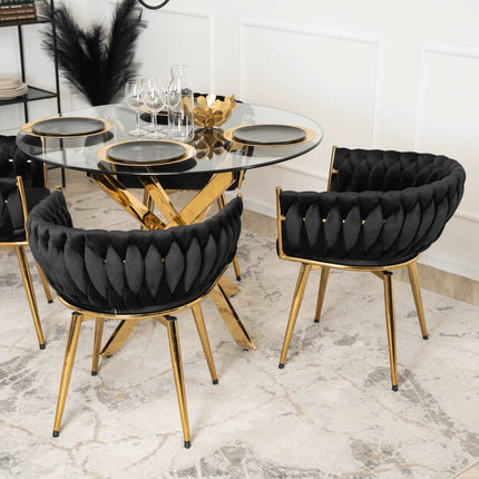 Kėdė RUBI Black Velvet, juodas aksomas - Beauty Kit