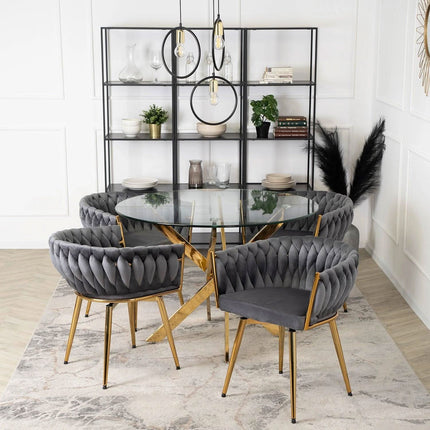 Kėdė RUBI Grey Velvet, pilkas aksomas - Beauty Kit