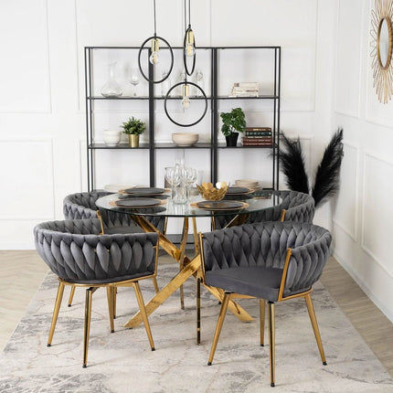 Kėdė RUBI Grey Velvet, pilkas aksomas - Beauty Kit