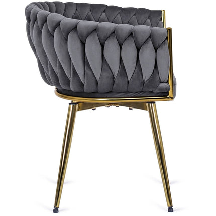 Kėdė RUBI Grey Velvet, pilkas aksomas - Beauty Kit