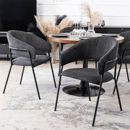 Kėdė TINKA, juodas velvetas - Beauty Kit