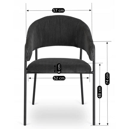 Kėdė TINKA, juodas velvetas - Beauty Kit