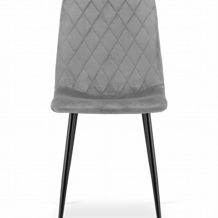 Kėdė TURIN, šviesiai pilkas aksomas - Beauty Kit