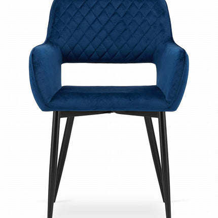 Kėdės AMALFI, mėlynas aksomas, 2 vnt. - Beauty Kit