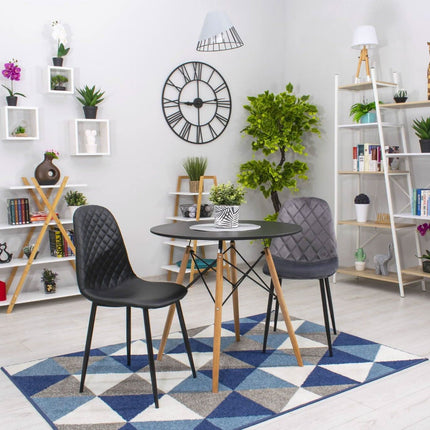 Kėdės ASTI, tamsiai pilkas aksomas, 2 vnt. - Beauty Kit