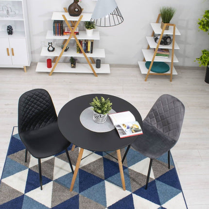 Kėdės ASTI, tamsiai pilkas aksomas, 2 vnt. - Beauty Kit