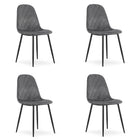 Kėdės ASTI, tamsiai pilkas aksomas, 4 vnt. - Beauty Kit