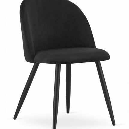 Kėdės BELLO, juodas aksomas, 2 vnt. - Beauty Kit