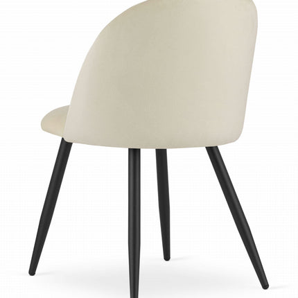 Kėdės BELLO, smėlio spalvos aksomas, 2 vnt. - Beauty Kit