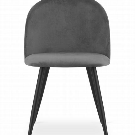 Kėdės BELLO, tamsiai pilkas aksomas, 3 vnt. - Beauty Kit