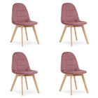 Kėdės BORA, tamsiai rožinis aksomas, 4 vnt. - Beauty Kit