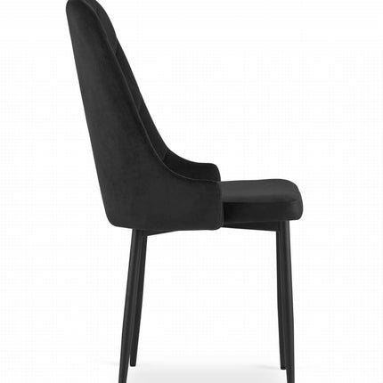 Kėdės CAPRI, juodas aksomas, 3 vnt. - Beauty Kit