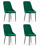 Kėdės CAPRI, žalias aksomas, 4 vnt. - Beauty Kit