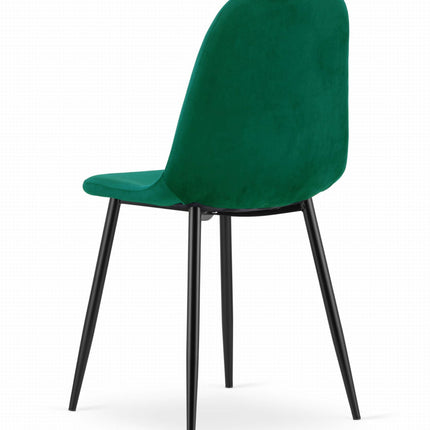 Kėdės COMO, tamsiai žalias aksomas, 3 vnt. - Beauty Kit