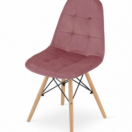 Kėdės DUMO, tamsiai rožinis aksomas, 2 vnt. - Beauty Kit