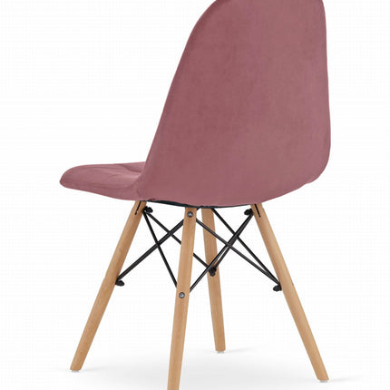 Kėdės DUMO, tamsiai rožinis aksomas, 3 vnt. - Beauty Kit